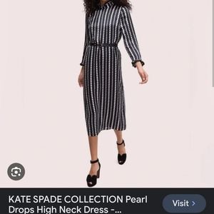 [00] KATE SPADE collection BNWOT 100%silk pearl drops dress